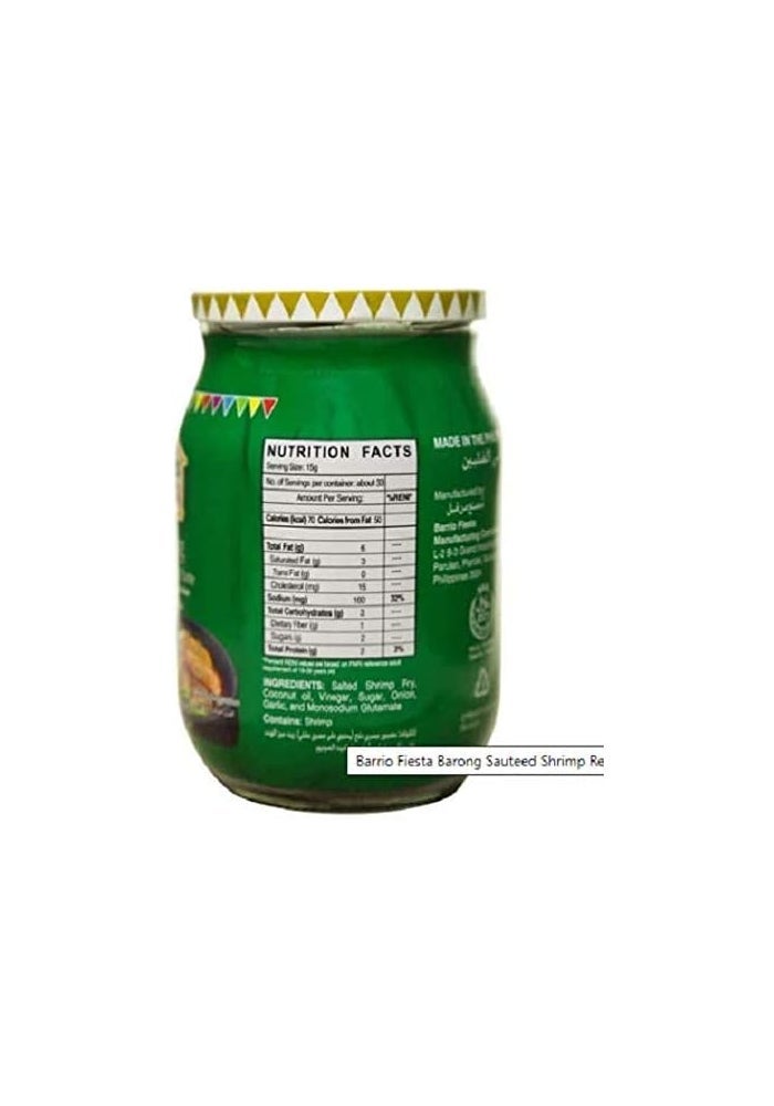 Barrio Fiesta Sauteed Shrimp Paste Regular, 500g - Image 3
